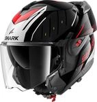 SHARK, Modularer Motorradhelm OXO RYDGER Black Silver Red KSR, XS