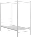 vidaXL Himmelbett Metallbett Bett Einzelbett Bettrahmen Bettgestell Lattenrost