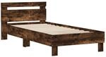 vidaXL Bettgestell mit Kopfteil R&auml;uchereiche 90x200 cm Holzwerkstoff