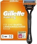 Gillette Fusion 5 Rasierer Herren, Metall, Schwarz | TESTSIEGER VON GILLETTE BEI