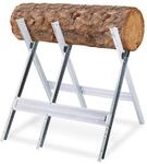 Relaxdays S&auml;gebock, Holzs&auml;gearbeiten, klappbar, S&auml;gegestell f&uuml;r Kettens&auml;gen,