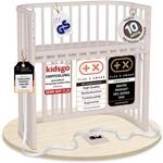 babybay Boxspring Comfort Plus Beistellbett aus massivem Buchenholz/Kinderbett...