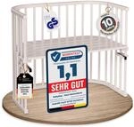babybay Maxi extra gro&szlig;es Beistellbett aus massivem Buchenholz/Kinderbett H&ouml;he