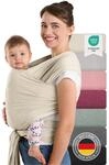 Laleni Tragetuch Baby neugeboren bis 15 kg aus weicher Baumwolle - Babytrage
