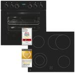 Exquisit Herd-Set EHE285-HBZ-020-Set schwarz | Energieeffizienzklasse A | 75 l