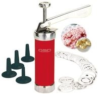 GSD Metall-Geb&auml;ckpresse &ndash; Mit 20 Matrizen, 4 Spritzt&uuml;llen und Spezialverstellung,