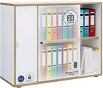 VCM B&uuml;roschrank mit 2 F&auml;chern | moderner Aktenschrank mit Schiebet&uuml;ren | Ma&szlig;e ca.
