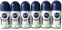 NIVEA MEN Sensitive Protect Deo Roll On im 6er Pack (6 x 50 ml), Antitranspirant