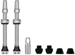 Muc-Off Silberne Presta Tubeless Ventile, 60 mm - Hochwertige Anti-Leck
