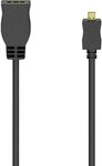 Hama 00205168 HDMI Adapterkabel [1x HDMI-Buchse - 1x HDMI-Stecker D Micro]...