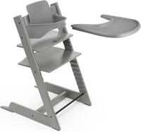 Stokke Tripp Trapp Hochstuhl (Storm Grey) mit Stokke Tray (Storm Grey) - ein