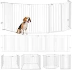 PawHut Welpenauslauf Faltbar f&uuml;r Mittelgro&szlig;e Hunde 123 x 102 x 90 cm Wei&szlig;