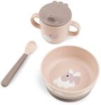 Done by Deer Foodie first meal Geschirr-Set Happy clouds Rosa - Praktische