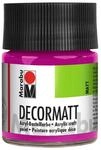 Marabu 14010005014 - Decormatt Acryl Magenta 014, 50 ml, samtmatte Acrylfarbe auf