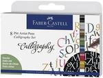Faber-Castell - Tuschestifte Pitt Artist Pen Calligraphy, 8 Farben