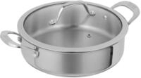 Kuhn Rikon Allround Unbeschichtet Flach Kasserolle 28cm/5L Ofenfest Kochtopf mit