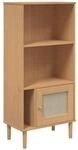 vidaXL B&uuml;cherschrank SENJA Rattan-Look Braun 60x35x130 cm Kiefernholz