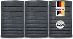 4rain ExtraSLIM Stone Decor Regentonne Wandtank-Set 1200 Liter Graphite Grey, 3 x