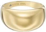 Fossil Damen-Edelstahlband Ringe, 8, Karamell-Gold