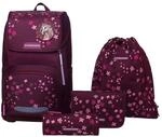 Schneiders Ergoplus Schultasche Set Berry Blossom (8-teilig) &ndash; Wandelbare