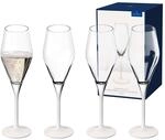 Villeroy & Boch &ndash; Manufacture Rock blanc Sekt-/ Champagnerglas Set 4 teilig Wei&szlig;,