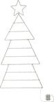 LED-Silhouette 'Folde' Tannenbaum, Silber, ca. 61x120 cm, 110 ww LED, Batterie,