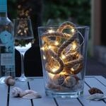 MARELIDA LED Solar Lichterkette Juteseil Naturkordel Tau Deko-Seil 8 Funktionen...