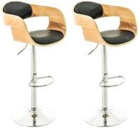 CLP 2er Set Barhocker Kingston Mit Kunstlederbezug I H&ouml;henverstellbarer...