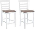 vidaXL 2X Holz Barhocker Bistrohocker Tresenhocker Barstuhl K&uuml;chenhocker