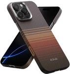 pitaka Ultrad&uuml;nne H&uuml;lle f&uuml;r iPhone 16 Pro aus Aramidfaser Sonnenuntergang 