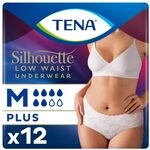TENA Silhouette Underwear Low Waist Blanc Plus M 12er Pack