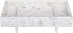 blomus Tablett -ABENTO- Serviertablett Organizer aus Marmor | Farbe Nimbus Cloud