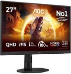 AOC Q27G4XF 27 Zoll WQHD Gaming Monitor, 180Hz, Fast IPS Panel, 1ms GtG, HDR10,