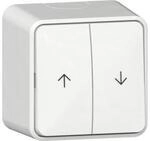 Gira Wipp-Jalousieschalter 10AX 250V Reinwei&szlig; Pfeile Montageplatte