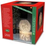 Konstsmide LED Drahtball, 160 warm wei&szlig;e Dioden, 4,5V, Innen, transparentes...