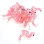 Konstsmide LED Dekolichterkette, Flamingos, mit 6h Timer, 10 warm wei&szlig;e Dioden,