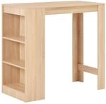 vidaXL Bartisch mit Regal Eichenbraun 110x50x103 cm