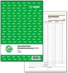 SIGEL Kassenbericht Bestandsrechnung A5 50 Blatt | KA518, f&uuml;r Kassenbestand und