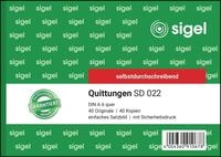 SIGEL SD022 Quittungsblock A6 quer, 2x40 Blatt, selbstdurchschreibend, aus