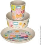 Koziol CONNECT PEPPA PIG Kindergeschirrset 3teilig | kleiner Teller + Schale + Becher