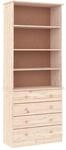 vidaXL B&uuml;cherregal mit Schubladen ALTA 77x35x186,5cm Massivholz Kiefer