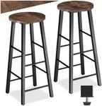 tectake&reg; Barhocker 2er Set, runder Bistrohocker, Hocker Holz Metall Industrial