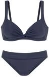 Lascana Damen Triangel-Bikini wattierte Cups, Hose mit Umschlagbund,...