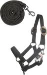 HKM Kinder Hobby Horsing Basic Halfter und Strick, Schwarz, One Size