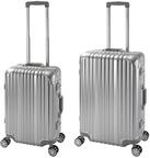 Travelhouse London Koffer Silber S-55cm, M-65cm &middot; 2er-Set &middot; Aluminium-Rahmen &middot;