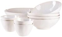 M&Auml;SER Serie Frozen 9-teiliges Bowl Set aus sch&ouml;ner Keramik, 1 Salatsch&uuml;ssel, 4