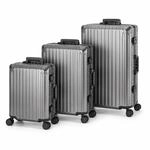 Travelhouse Tokyo 100% Alu Reisekofferset 3teilig Graphit, Handgep&auml;ck 55cm,