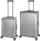Travelhouse Tokyo Alu Reisekoffer Silber S-55cm & L-75cm Hartschalenkoffer Reise