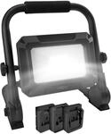 ANSMANN LED Arbeitsleuchte, kompatibel mit 18V Akkupacks, inkl. Adapterplatten f&uuml;r