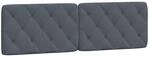 vidaXL Kopfteil-Kissen Dunkelgrau 160 cm Samt